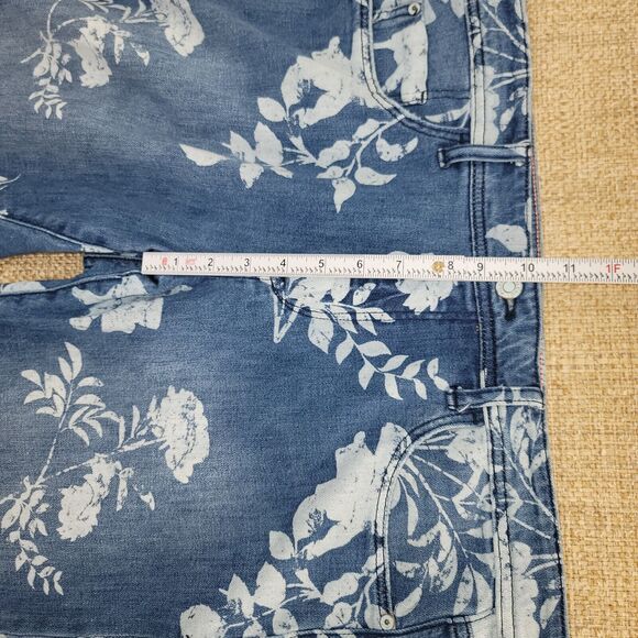 Pilcro Blue Floral Ankle Jeans - Picture 3 of 10